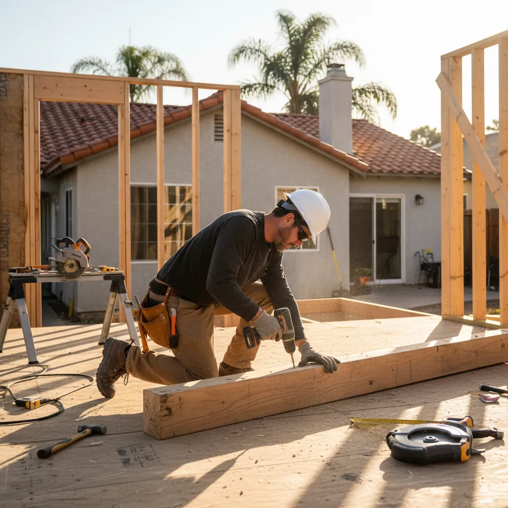 A professional installing adu (accessory dwelling unit) in Glendale, CA
